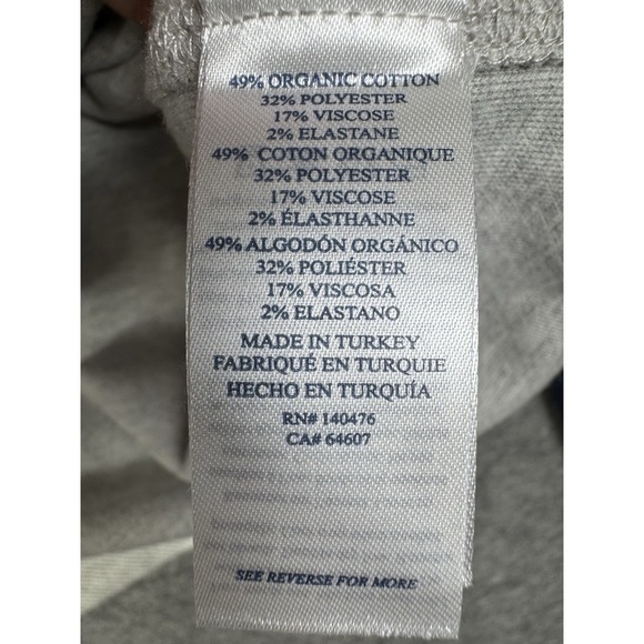 Faherty Sweater Mens XXL Gray Blue Organic Cotton Sweatshirt Knit Pullover - Picture 9 of 15